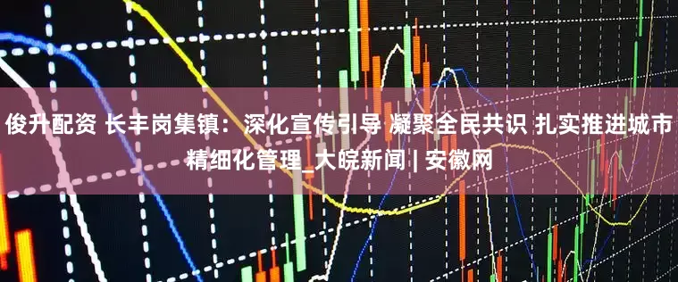 俊升配资 长丰岗集镇：深化宣传引导 凝聚全民共识 扎实推进城市精细化管理_大皖新闻 | 安徽网